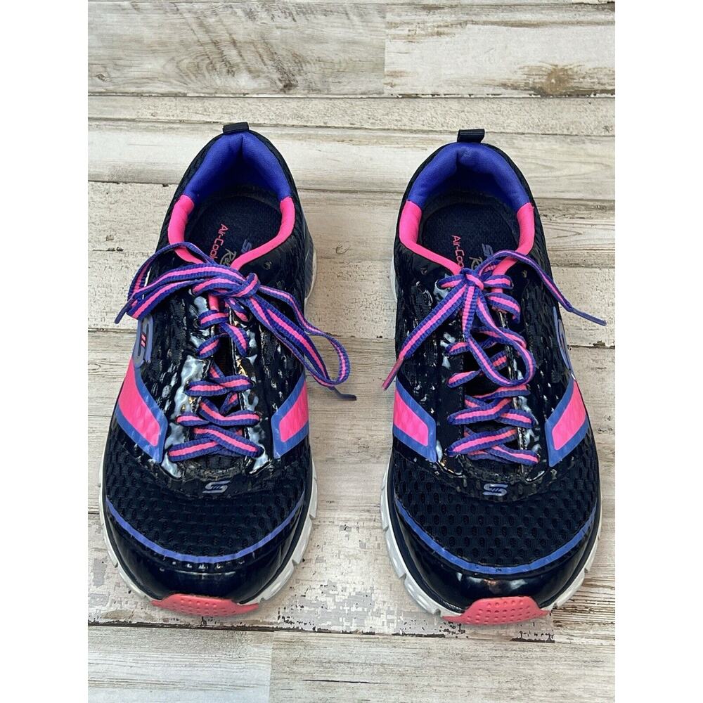 Skechers sn 12145 Sport Women's Infusion Fashion Sneaker Sz 7 Pink Blue - Picture 2 of 7